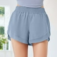 thumbnail image 1 of ClodeEU Women's High Waisted Athletic Shorts, Quick Dry Loose Fit Running Shorts with Liner, Elastic Waist Workout Shorts Light Blue,Women's Plus S, 1 of 7