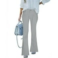 thumbnail image 1 of ClodeEU Women's High Waisted Bell Bottom Jeans ,Stretchy Flare Vintage Denim Pants Gray,Womens Plus L, 1 of 6