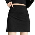 thumbnail image 1 of ClodeEU Women's High Waisted Elastic Waist Skort with Side Slit ,Y2K Athletic Anti Exposure Culottes Black,Womens Plus L, 1 of 6