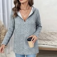 thumbnail image 1 of ClodeEU Women's Hooded Cardigans With Drawstring ,Long Sleeve Zip Up Tunic Sweatshirt ,Loose Fit Fall Cardigan Gray,Womens Plus L, 1 of 6