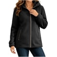 thumbnail image 1 of ClodeEU Women's Hooded Fleece Lined Jacket, Full Zip Warm Winter Outerwear with Side Pockets ,Women's S-XXXXL, 1 of 9