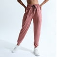 thumbnail image 1 of ClodeEU Women's Jogger Pants, Elastic High Waist Drawstring Sports Pant,Baggy Pants with Pockets Pink,Womens Plus S, 1 of 5