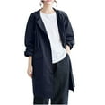 thumbnail image 1 of ClodeEU Women’s Long Jacket With Hood,Lightweight Waterproof Jackets,Travel Windproof Trench Coats Black,Womens Plus M, 1 of 8