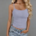 thumbnail image 1 of ClodeEU Women's Modal Striped Round Neck Spaghetti Strap Tank Top,Casual Sleeveless Summer Vest Purple,Womens Plus Free Size, 1 of 7