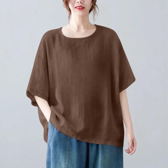 ClodeEU Women's Oversized T Shirts,Loose Fit Tunic Tshirts,Casual Summer Short Sleeve Tops ,Women's Plus XXXL