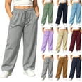 thumbnail image 1 of ClodeEU Women's Plus Size Elastic Waist Drawstring Sweatpants with Pockets ,Solid Color Casual Athletic Pants Wine,Women's Plus XXXXL, 1 of 9
