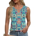 thumbnail image 1 of ClodeEU Women's Printed V Neck Sleeveless Tank Top,Trendy Boho Chic Spring Summer Shirts Mint Green,Womens Plus XL, 1 of 6