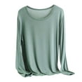 thumbnail image 1 of ClodeEU Women's Round Neck See Through Sheer Mesh Cover Up Shirt,Athletic Workout Shirt Tops Green,Womens Plus XXXL, 1 of 2