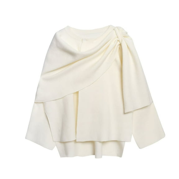 ClodeEU Women's Shawl Wraps,Long Sleeve Poncho Sweater ,Elegant Shawls For Fall Winter Beige,Womens Plus L