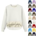 thumbnail image 1 of ClodeEU Women's Sherpa Lined Sweatshirts,Fleece Crewneck Pullover , Heavyweight Winter Pullover ,Women's S-3XL, 1 of 6