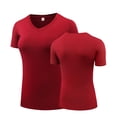 thumbnail image 1 of ClodeEU Women's Short Sleeve Crewneck Athletic T Shirt ,Lightweight Quick Dry Workout Tops Red,Womens Plus M, 1 of 4