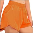 thumbnail image 1 of ClodeEU Women's Solid Color Athletic Shorts with Pockets ,Casual Summer Sport Short Orange,Womens Plus M, 1 of 2