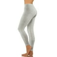 thumbnail image 1 of ClodeEU Women's Solid Color Stretch Yoga Leggings ,Tapered Fit Casual Layering Pants with Elastic Waist Gray,Womens Plus L, 1 of 8