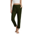 thumbnail image 1 of ClodeEU Women's Stretch 7/8 Yoga Pants ,Comfortable Athletic Ankle Length Pants for Work Green,Womens Plus XL, 1 of 6