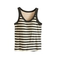 thumbnail image 1 of ClodeEU Women's Striped Scoop Neck Sleeveless Ribbed Tank Top,Casual Slim Fit Basic Camisole Dark Gray,Women's Plus S, 1 of 5