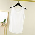 thumbnail image 1 of ClodeEU Women's Tank Tops, Basic Double Lined Knit Tank Top ,Round Neck Cute Summer Sleeveless Cami White,Womens Plus L, 1 of 6