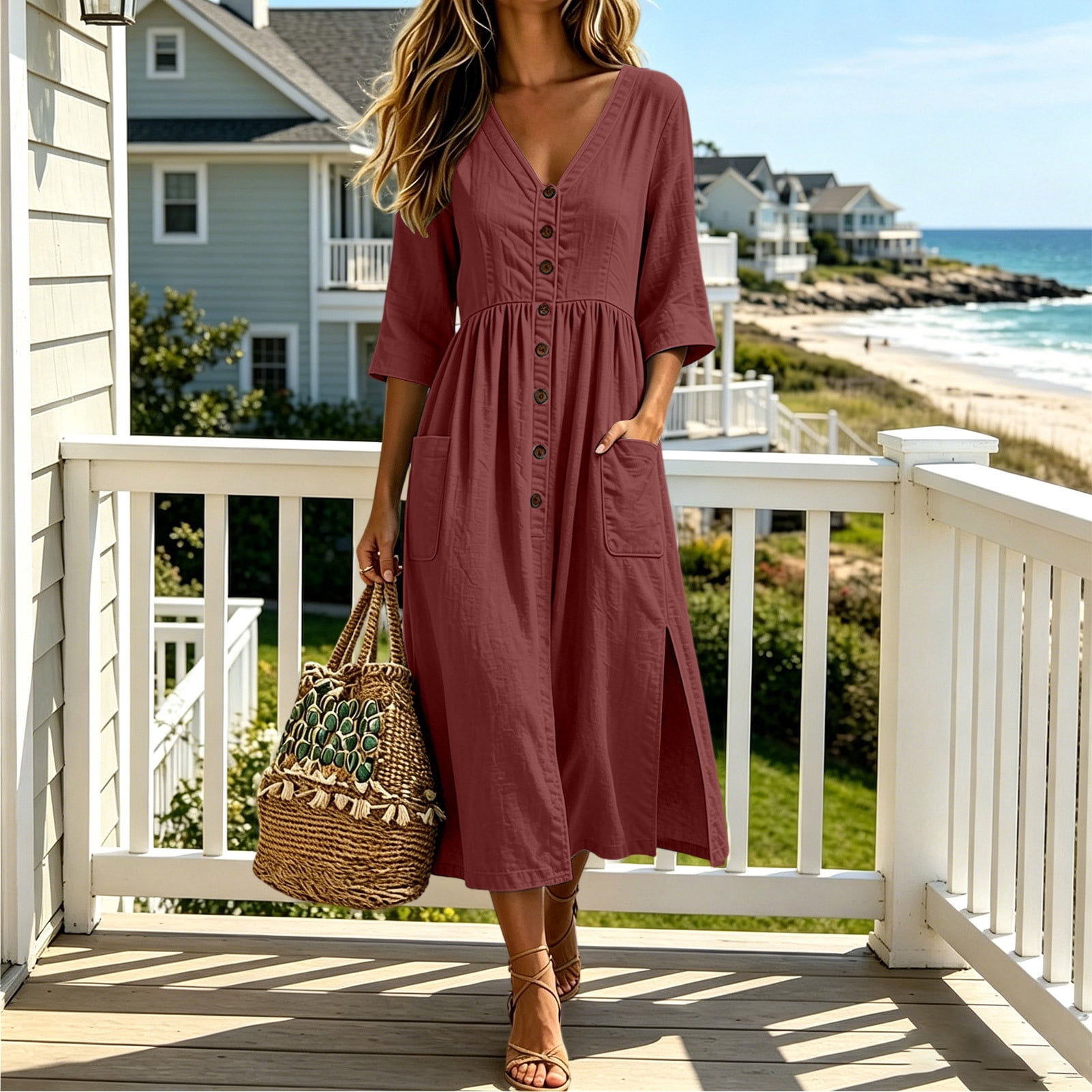 side slit midi dress Black Ribbed Mock Neck Sleeveless – PinkBlush quality polyester blend Sleeveless Striped Knit Slit Midi