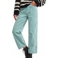 thumbnail image 1 of ClodeEU Women's Wide Leg Bottom Jeans, High Waist Denim Pants with Pockets Mint Green,Womens Plus M, 1 of 5
