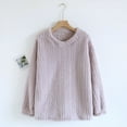thumbnail image 1 of ClodeEU Women's Winter Plush Fleece Pullover,Long Sleeve Warm Cozy Loungewear Tops Purple,Womens Plus M, 1 of 3