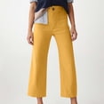 thumbnail image 1 of ClodeEU Womens High Waisted Stretchy Jeans , Wide Leg, Baggy, Loose, Trendy Jeans for Women Yellow,Womens Plus XL, 1 of 9