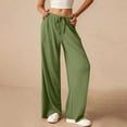 thumbnail image 1 of ClodeEU Womens Knitted Brushed Ribbed Pant, Wide Leg Sweatpants, High Waisted Sweatpants with Pockets Green,Womens Plus XL, 1 of 6