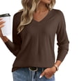thumbnail image 1 of ClodeEU Womens Long Sleeve V Neck Sweaters ,Casual Basic Soft Loose Fit Pullover Top ,Women's Plus S, 1 of 9