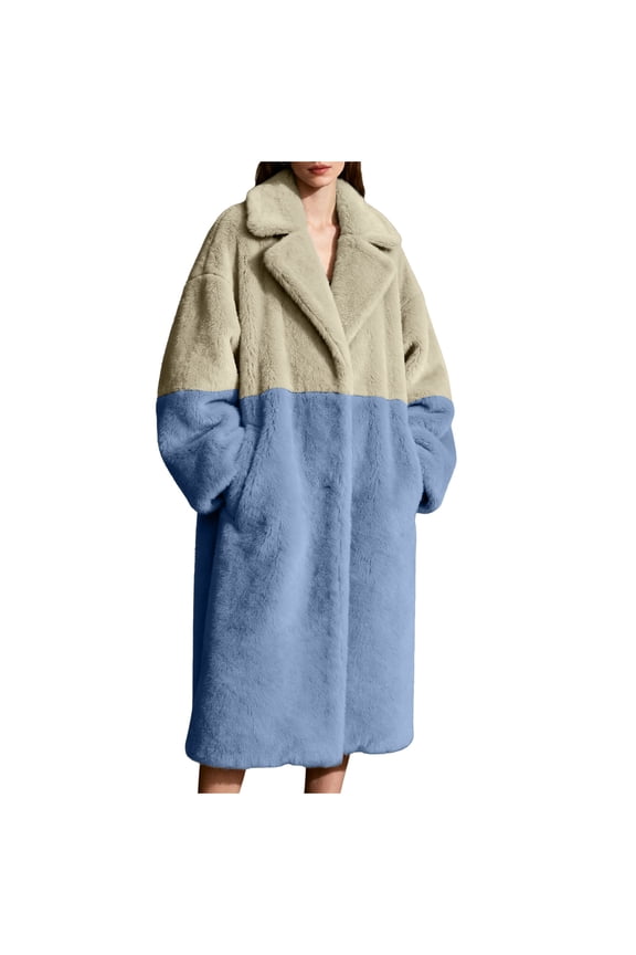 Womens Oversized Long Fleece Sweatshirt,Lapel Plush Lounge Maxi Dress Coat with Pocket Navy,Womens Plus XXXXL