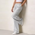 thumbnail image 1 of ClodeEU Womens Striped Drawstring Pants,Elastic Waist Casual Pants with Pockets Black,Womens Plus L, 1 of 6