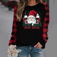 thumbnail image 1 of ClodeEU Womens Sweatshirt With Christmas Graphic ,Casual Loose Long Sleeve Pullover Tops Red 4,Womens Plus L, 1 of 9