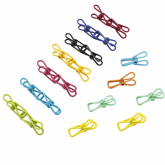 Clodegs 20-Piece Chip Bag Clips Utility, Colorful Wire Food Clips for Bags, Multi-Purpose Bag Clips for Kitchen, Laundry, and Snack Sealing, Durable Spring Loaded Design for Clothes and Chip Bags