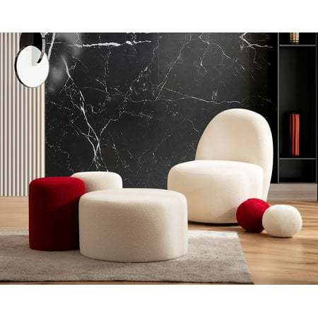 Cloe Ivory Boucle Accent Chair
