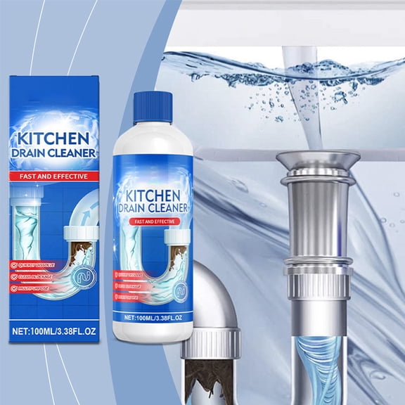 Clog Remover Gel Drain Cleaner For Sink Shower Blockages Fast Hair Grease Odor Removal, Deep Pipe Unclogging Formula For Kitchen Bathroom Drains For Home Use
