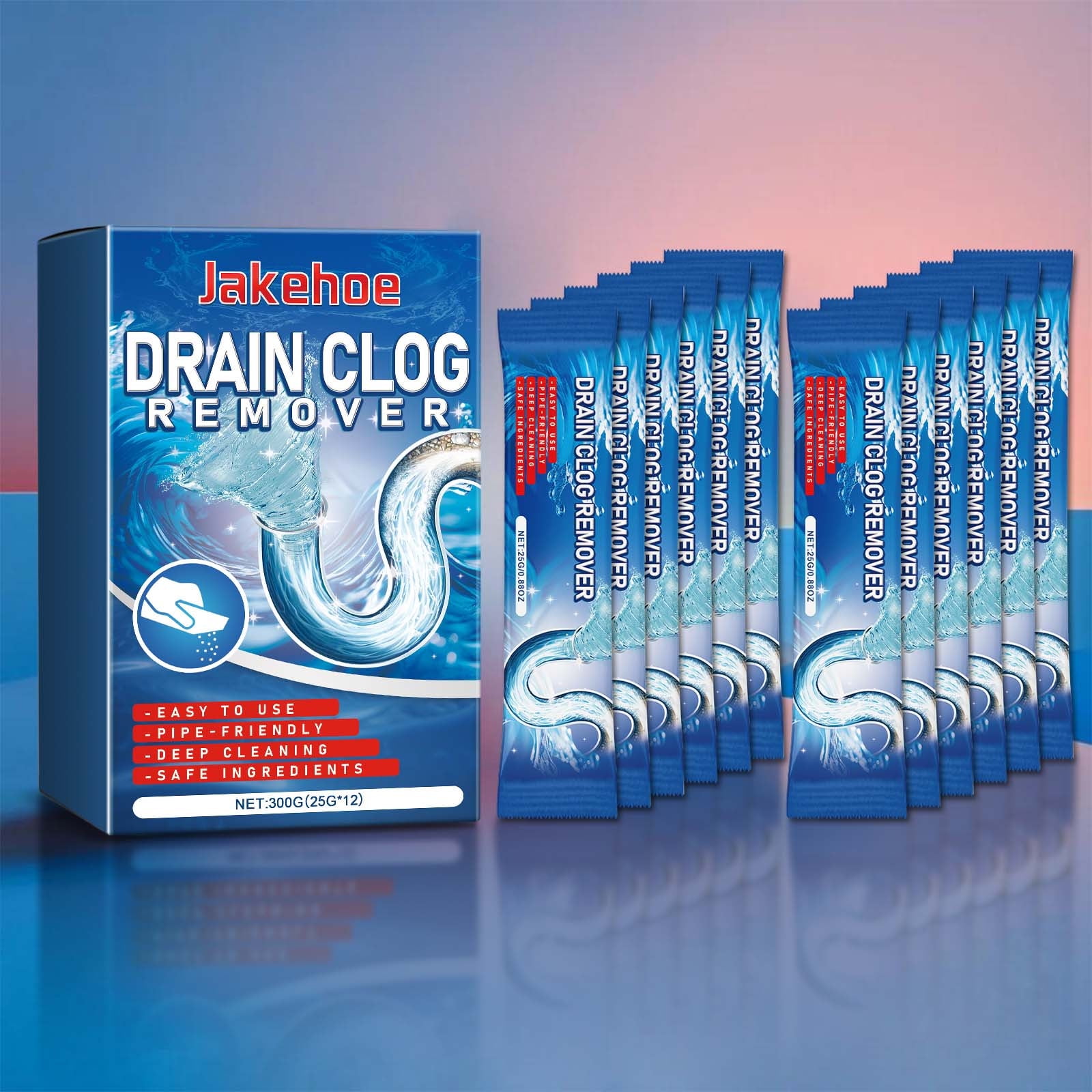 Clogged Pipe Cleaning Powder Toilet Floor Leak Sewer Unclogging and