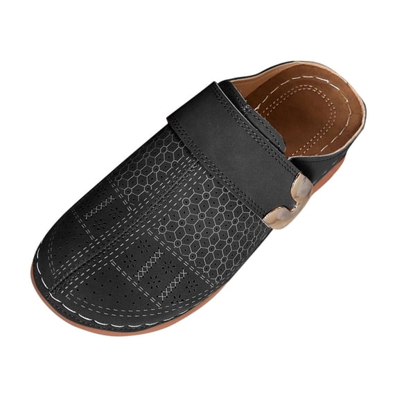 Clogs for Women Fashion Casual Hollow Buckle Decorative Toe Sandals Solid Color Thick-Soled Half Slippers for Women Solid Color Outdoor Shoes Comfortable Casual Womens Shoes Outdoor