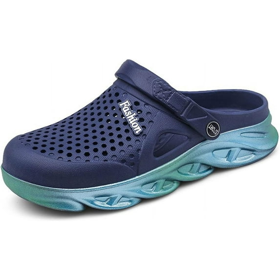 Clogs for Men Garden Shoes Water Sandals Mens Rubber Clogs Outdoor Slippers Waterproof Slip On Summer Mules Gradient Color