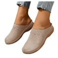 thumbnail image 1 of Clogs for Women Comfortable Slip On Closed Toe Mule Breathable Walking Dress Shoes with Arch Support Beige Size 6, 1 of 7