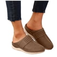 thumbnail image 1 of Clogs for Women Hollow out Wedge Sandals Closed Toe Mules Soft Footbed Arch Support Slip on Orthopedic Slippers Brown Size 9, 1 of 8