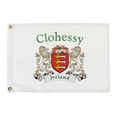 thumbnail image 1 of Clohessy Irish Coat of Arms Small White Flag - 16"x10.5" inches, 1 of 1