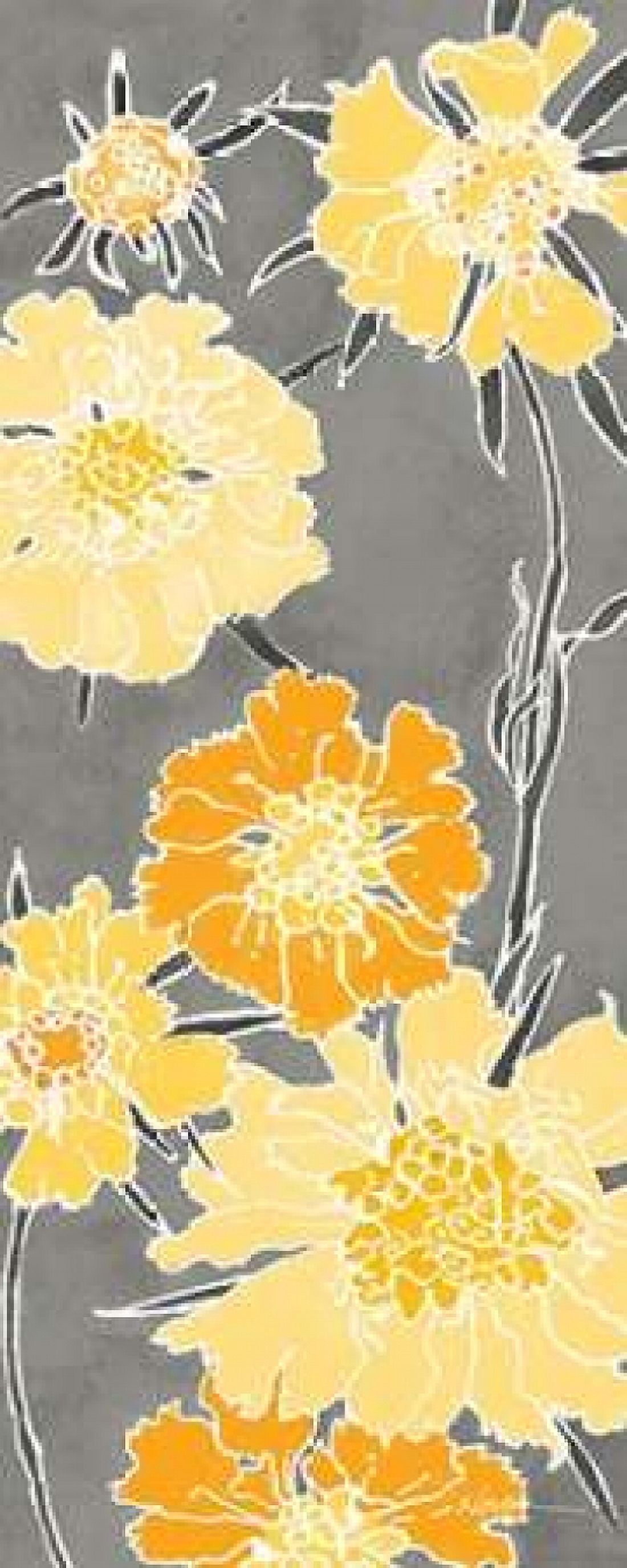 Cloisonne Beauty I Gray Canvas Art - Shirley Novak (24 x 48)