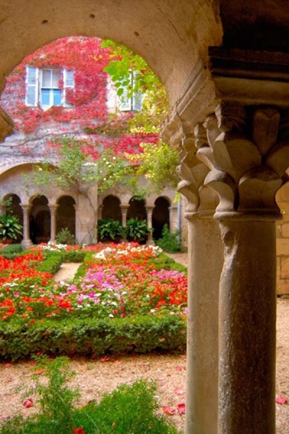 Cloisters at St-Paul-de-Mausole Monastery Canvas Art - Lisa S Engelbrecht DanitaDelimont (24 x 36)