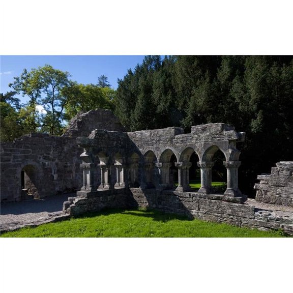 Cloisters in The Augustinian 12th Century Cong Abbey Cong County Mayo Ireland Poster Print - 20 x 12