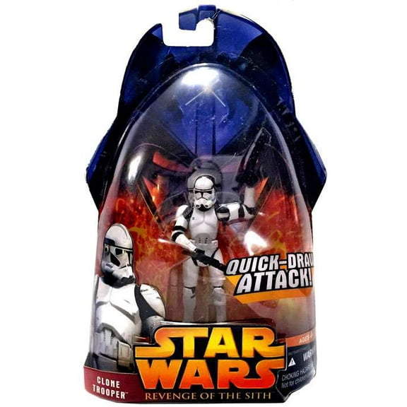 Clone Trooper Action Figure Quick Draw Attack Revenge of the Sith 2005