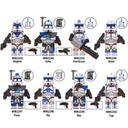 Clone Wars 501st Legion Clone Troopers Phase 2 Building Block Figure x 8 Sets