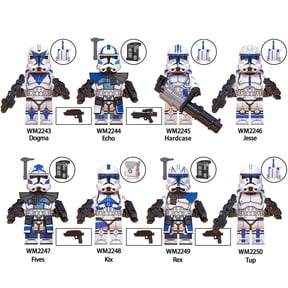 Clone Wars 501st Legion Clone Troopers Phase 2 Building Block Figure x 8 Sets