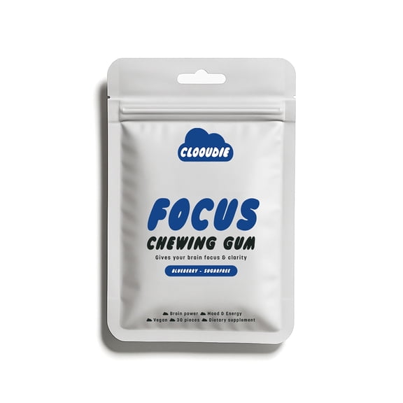 Clooudie Focus Chewing Gum, Sugar Free Gum, 30 Count