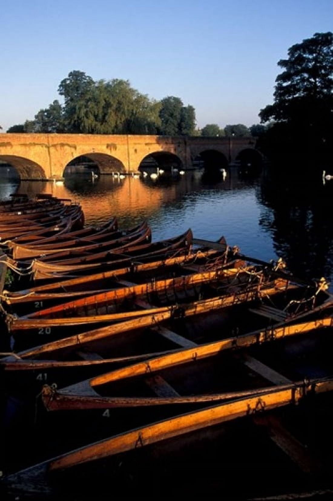 Clopton Bridge on River Avon Stratford-on-Avon England Canvas Art - Nik Wheeler DanitaDelimont (12 x 17)
