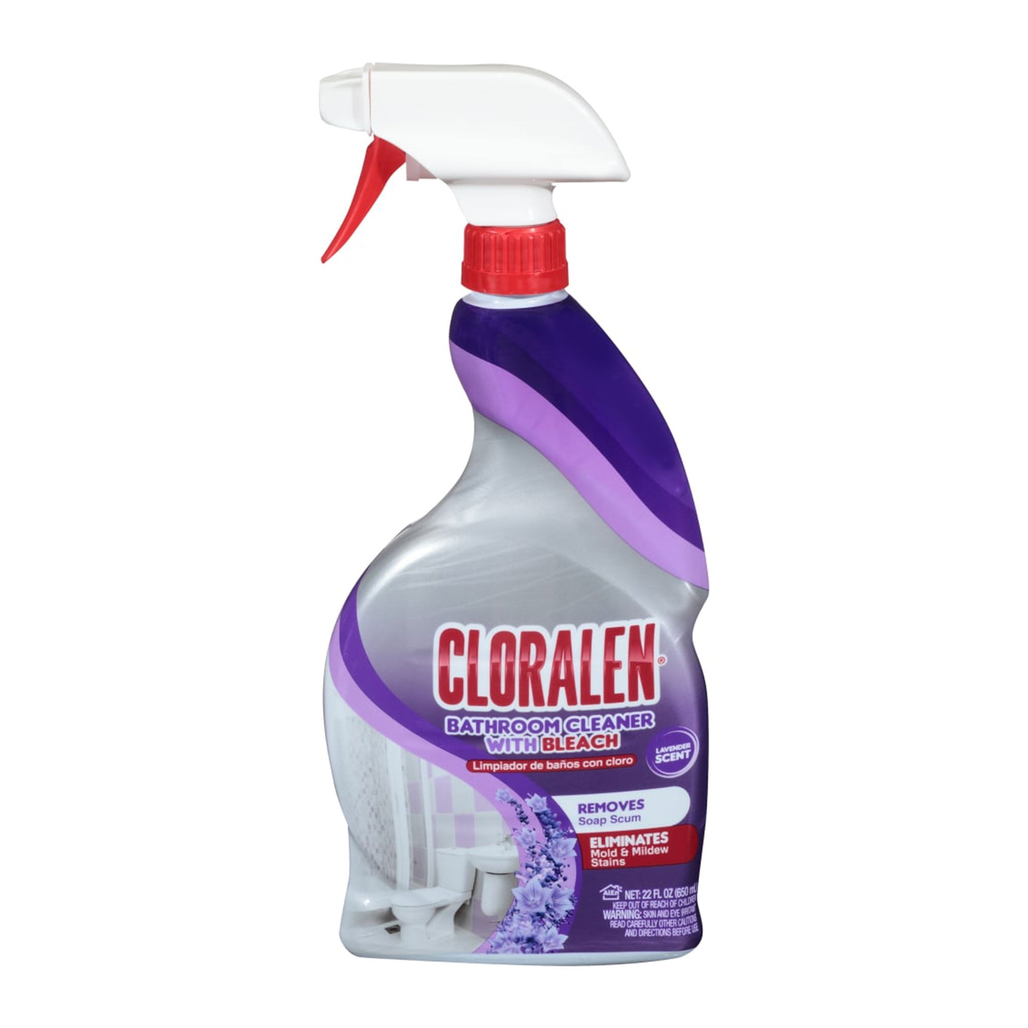 Cloralen Bathroom Cleaner with Bleach, Lavender Scent, 22 fl oz (650 ml