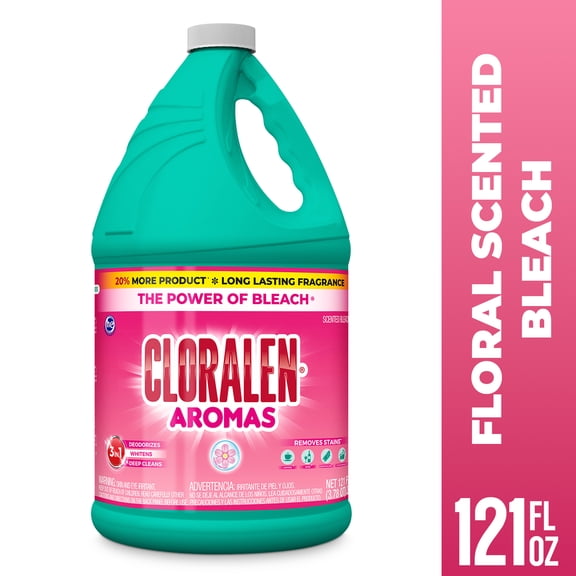 Cloralen No-Splash Liquid Scented Bleach, All Purpose Cleaner - Floral Scent, 121 fl oz