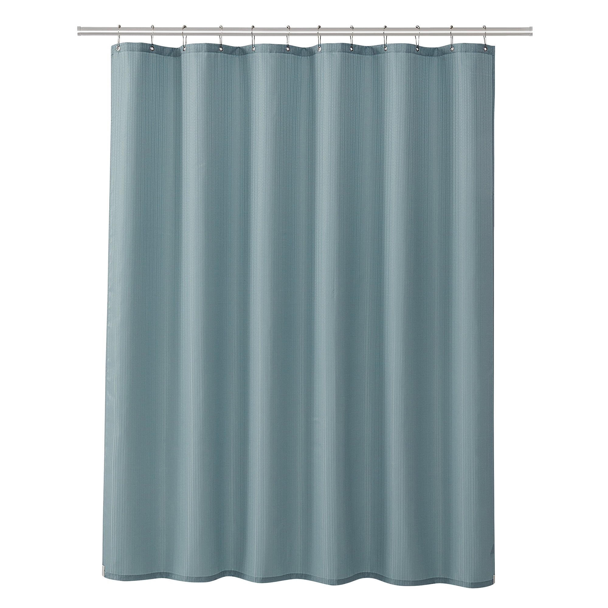 Clorox 100 Polyester Shower Curtain Set with Waterproof PEVA Liner and
