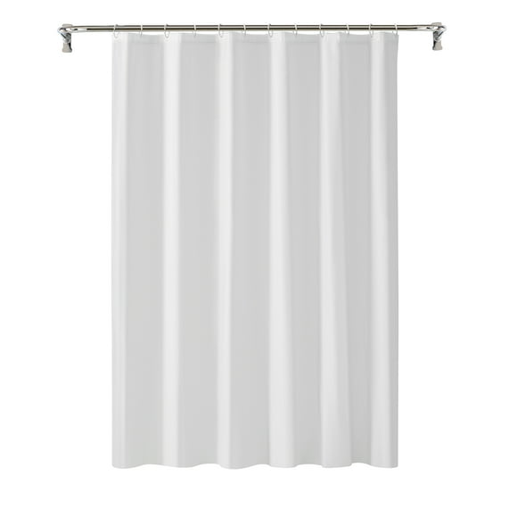 Clorox Clean Shower Lightweight PEVA Liner & Hook Set, Standard 70" x 72" & 12 C Hooks - Frosty